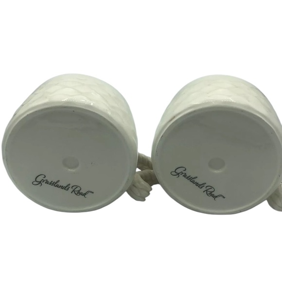 Set of 2 Grasslands Road XL Soup/ Chowder Mugs Scallop Counch Shells Mermaid - Picture 6 of 7